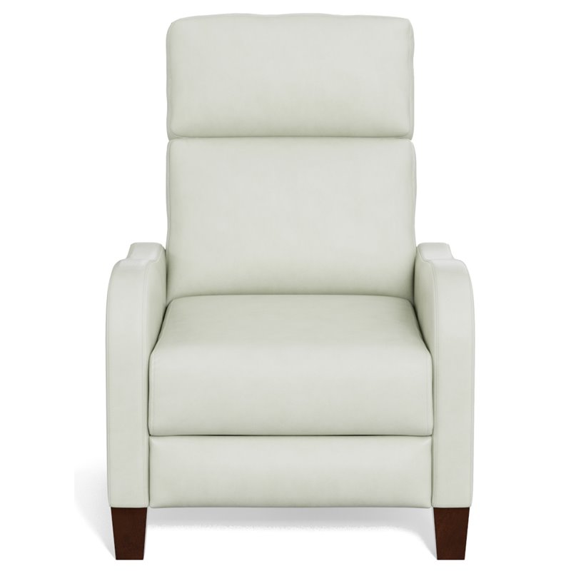 Sunset Trading Dana Pushback Traditional Leather Recliner in White