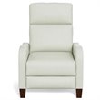 Sunset Trading Dana Pushback Traditional Leather Recliner in White