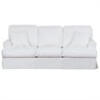 Sunset Trading Ariana Stain Resistant Fabric Slipcovered Sleeper Sofa in White