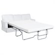 Sunset Trading Ariana Stain Resistant Fabric Slipcovered Sleeper Sofa in White