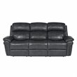 Sunset Trading Luxe Leather Reclining Sofa with Power Headrest in Gray