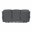 Sunset Trading Luxe Leather Reclining Sofa with Power Headrest in Gray