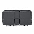 Sunset Trading Luxe Leather Reclining Loveseat with Power Headrest in Gray