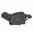 Sunset Trading Luxe Leather Reclining Chair with Power Headrest in Gray