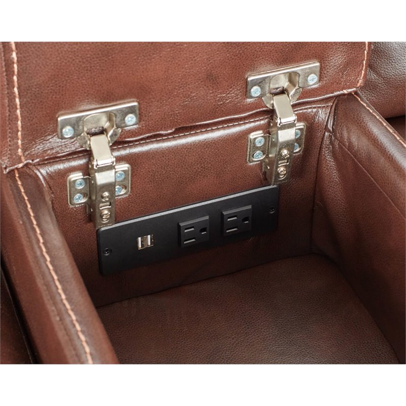 Sunset Trading Avant 3-Piece Faux Leather Reclining Living Room Set in Brown