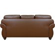 Sunset Trading Charleston 3-Piece Top-Grain Leather Living Room Set in Chestnut