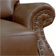 Sunset Trading Charleston 3-Piece Top-Grain Leather Living Room Set in Chestnut