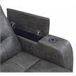 Sunset Trading Power Fabric Reclining Chaise Lounge Chair with Arms in Gray
