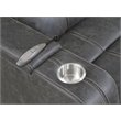 Sunset Trading Power Fabric Reclining Chaise Lounge Chair with Arms in Gray