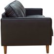 Sunset Trading Prelude 3-Piece Top-Grain Leather Living Room Set in Black