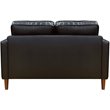 Sunset Trading Prelude 3-Piece Top-Grain Leather Living Room Set in Black