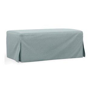 Sunset Trading Newport 44&quot Fabric Slipcovered Ottoman in Ocean Blue