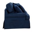 Sunset Trading Horizon 4-Piece Fabric Slipcovered Living Room Set in Navy