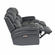 Sunset Trading Luxe 3-Piece Leather Reclining Living Room Set in Gray