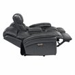 Sunset Trading Luxe 3-Piece Leather Reclining Living Room Set in Gray