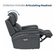 Sunset Trading Luxe 3-Piece Leather Reclining Living Room Set in Gray