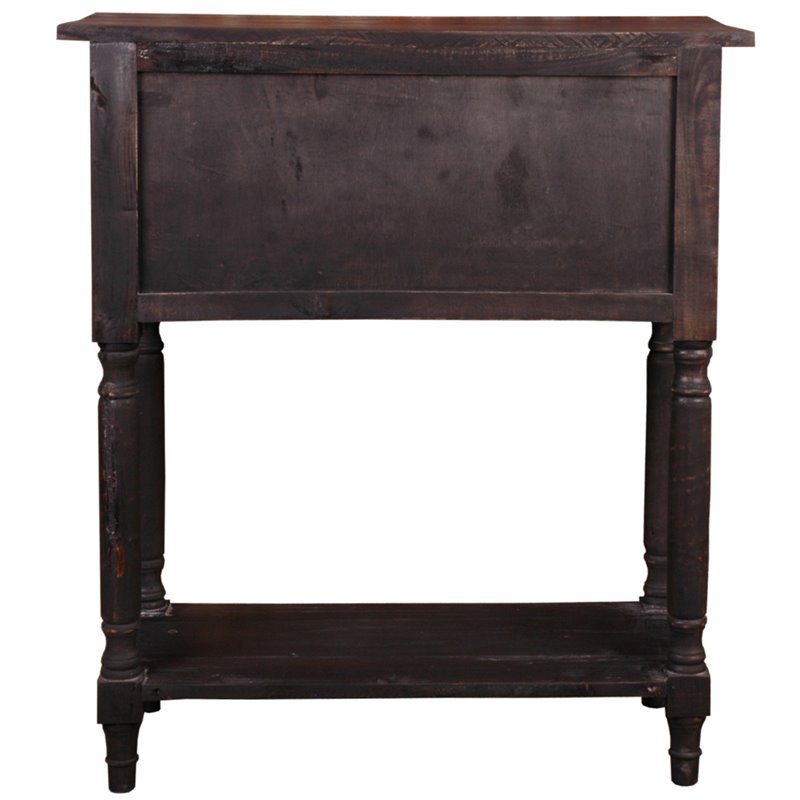 Sunset Trading Cottage Stacked Drawer Wood Storage Table in Raftwood Brown