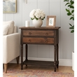 Sunset Trading Cottage Stacked Drawer Wood Storage Table in Raftwood Brown