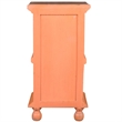 Sunset Trading Cottage Transitional Wood End Table with Basket in Coral Orange