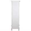 Sunset Trading Cottage Narrow Transitional Bookcase in Distressed White Wood