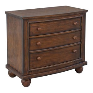sunset trading 3 dr shutter bahama nightstand in tropical walnut brown wood