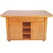 Sunset Trading Oak Selections Transitional Kitchen Island in Oak/Beige Wood