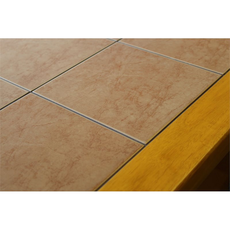 Sunset Trading Oak Selections Transitional Kitchen Island in Oak/Beige Wood