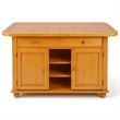 Sunset Trading Oak Selections Transitional Kitchen Island in Oak/Beige Wood
