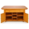 Sunset Trading Oak Selections Transitional Kitchen Island in Oak/Beige Wood