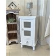 Sunset Trading Cottage 1-Door Wood End Table/Nightstand in Distressed White
