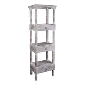 sunset trading cottage farmhouse wood shelves in limewash distressed gray