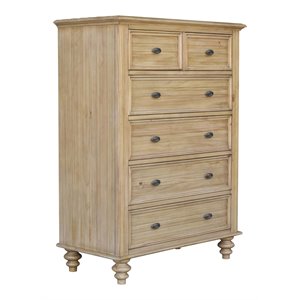 sunset trading vintage casual bedroom chest in maple brown wood