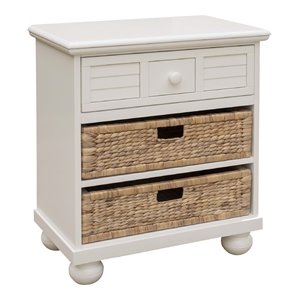sunset trading ice cream at the beach wood nightstand/end table in antique white