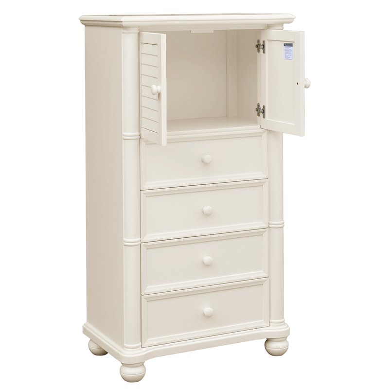 Sunset Trading Ice Cream At The Beach Wood Bedroom Chest in Antique White