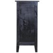Sunset Trading Cottage 1 Door Mid-Century Accent Cabinet in Antique Black Wood