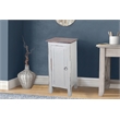 Sunset Trading Cottage 1 Door Mid-Century Accent Cabinet in Antique Gray Wood