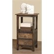 Sunset Trading Cottage 2-Drawer Wood End Table in Distressed Black and Brown