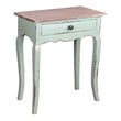 Sunset Trading Cottage Transitional Wood Table with Limewash Top in Bahama Green