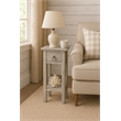 Sunset Trading Cottage Narrow Wood Side Table in Distressed Light Gray
