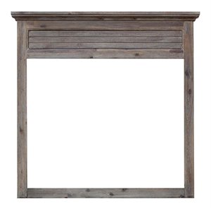 sunset trading solstice shutter coastal wood mirror in weathered gray and brown
