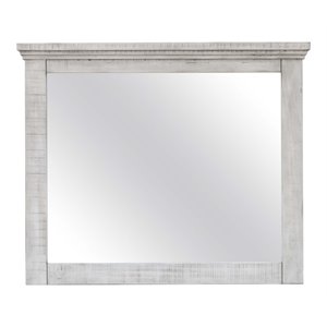 sunset trading crossing barn wood bedroom mirror in distressed light gray