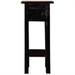 Sunset Trading Cottage Narrow Wood Side Table in Antique Black and Raftwood Top