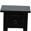 Sunset Trading Cottage Narrow Wood Side Table in Antique Black and Raftwood Top