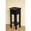 Sunset Trading Cottage Narrow Wood Side Table in Antique Black and Raftwood Top