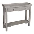 Sunset Trading Cottage Wood Console Table with 2 Drawers & Shelf in Antique Gray