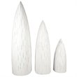Sunset Trading Cottage 3-Piece Coastal Wood Boat Shelves in Distressed White