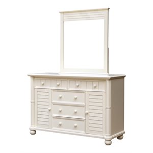 sunset trading ice cream at the beach wood dresser and mirror in antique white