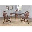 Andrews Arrowback Windsor Dining Side Chair Chestnut Brown Solid Wood Set of 2
