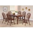 Andrews Arrowback Windsor Dining Side Chair Chestnut Brown Solid Wood Set of 2