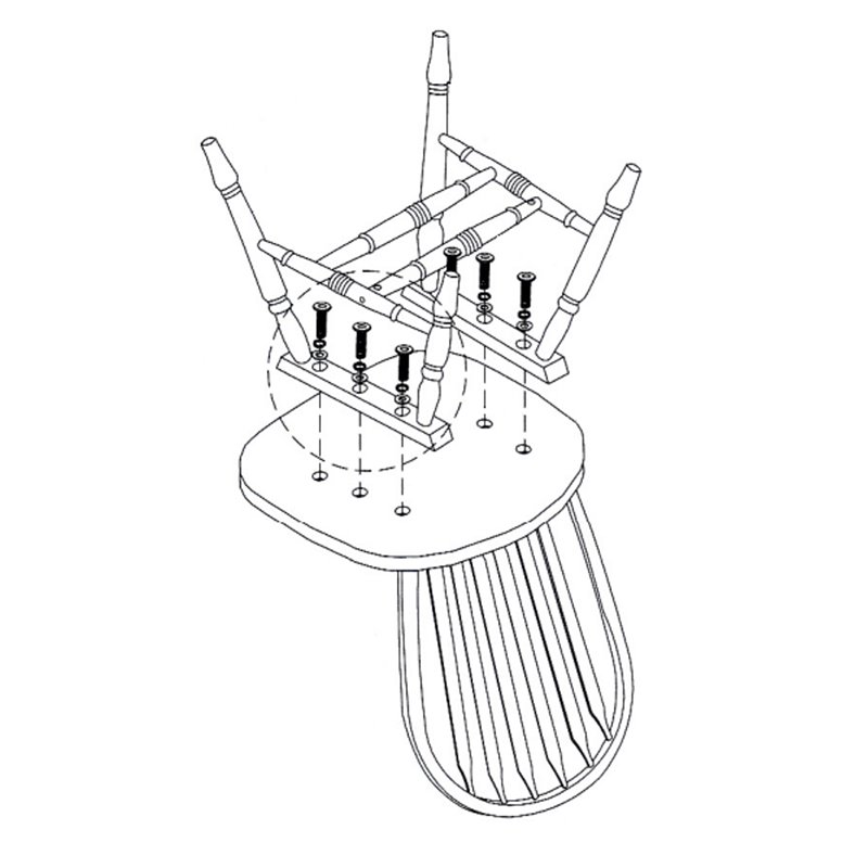 Selections Arrowback Windsor Dining Side Chair in Light Oak Solid Wood Set of 2
